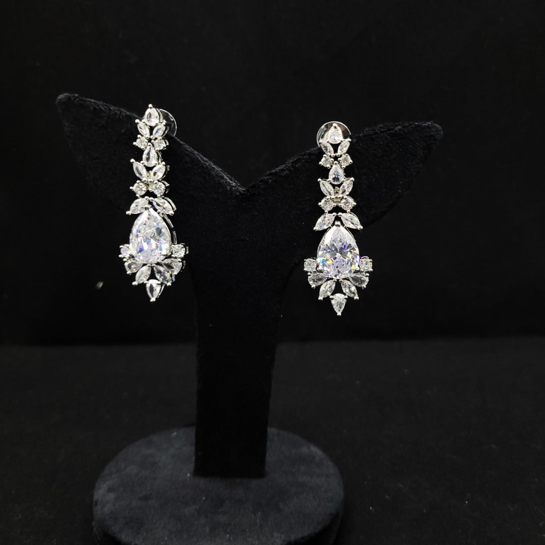 Chandelier AD Long Earrings from Kallos Jewellery