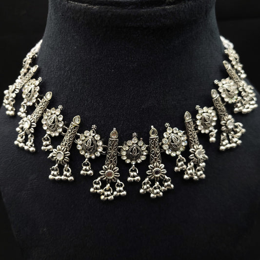 Oxidized Silver Necklace Set from Kallos Jewellery