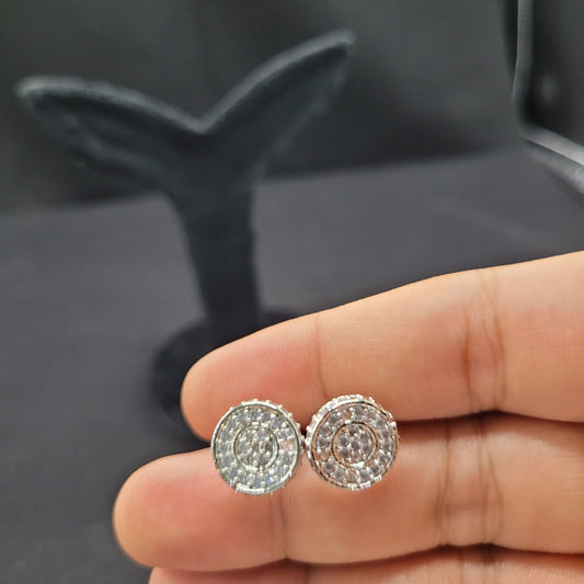 Round Shaped AD Earrings from Kallos Jewellery