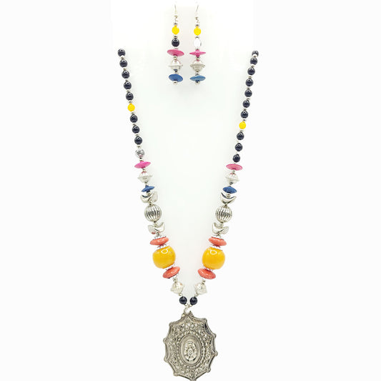 Latest Tibetan style Jewellery Set Necklace natural stone and beads Boho