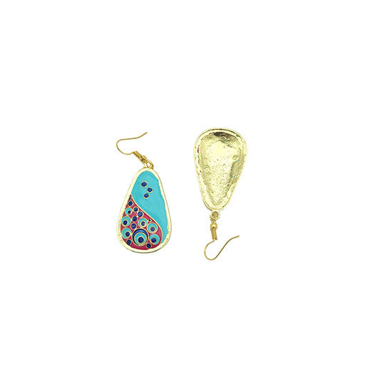 Trending Meenakari Enameled Drop Earrings in Brass