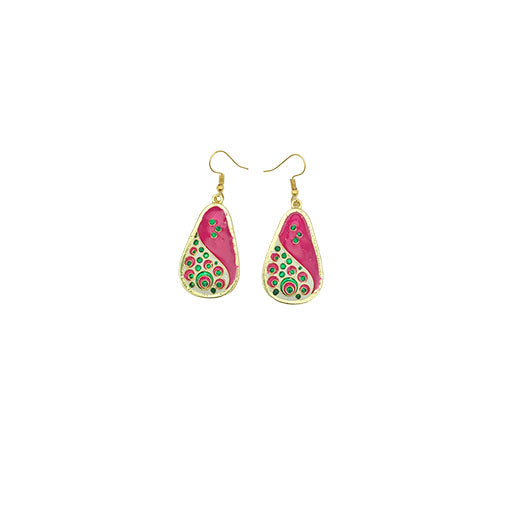 Trending Meenakari Enameled Drop Earrings in Brass