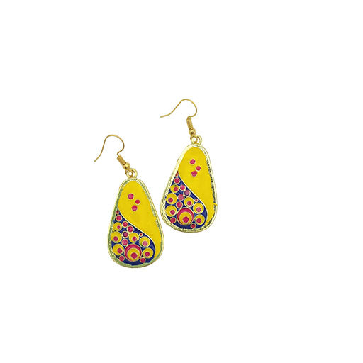 Trending Meenakari Enameled Drop Earrings in Brass