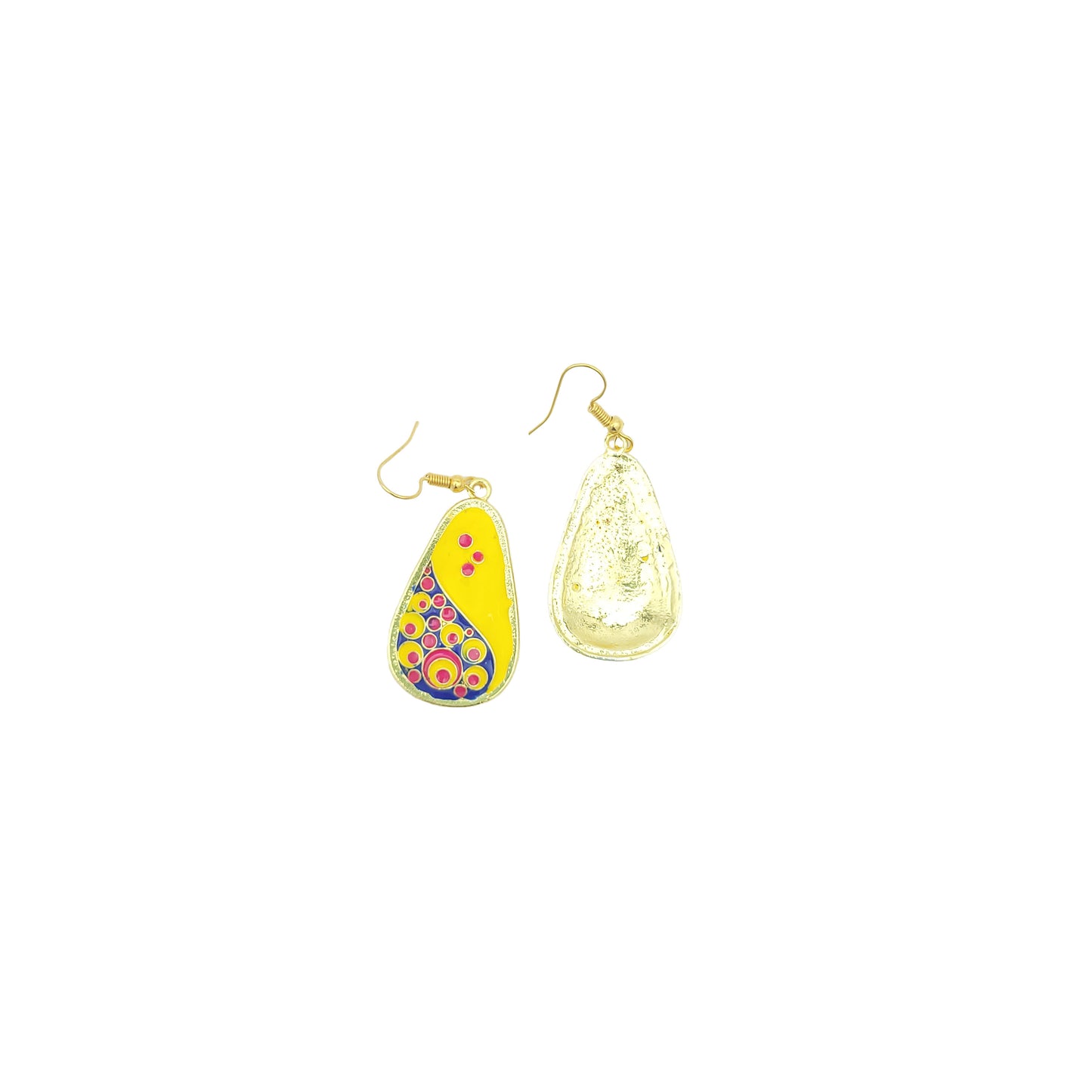 Trending Meenakari Enameled Drop Earrings in Brass