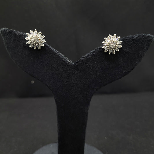 Trending AD Floral White Studs from Kallos Jewellery