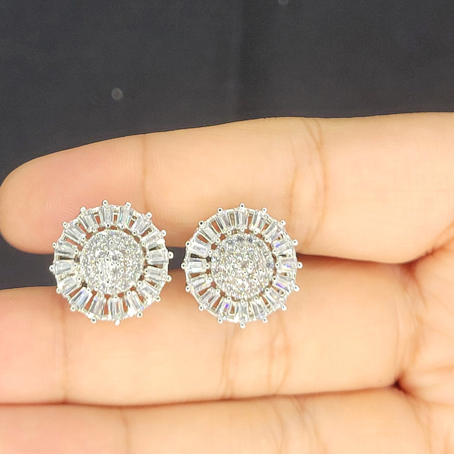 Trending Round Shaped AD Studs Medium Sized from Kallos Jewellery