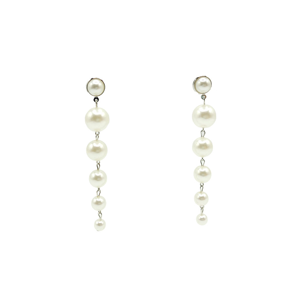 2 in 1 Adjustable Five Pearl Earrings