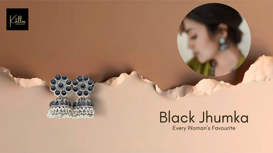 Black Jhumka For Women
