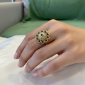 Floral designed Bold Big Size Adjustable Ring