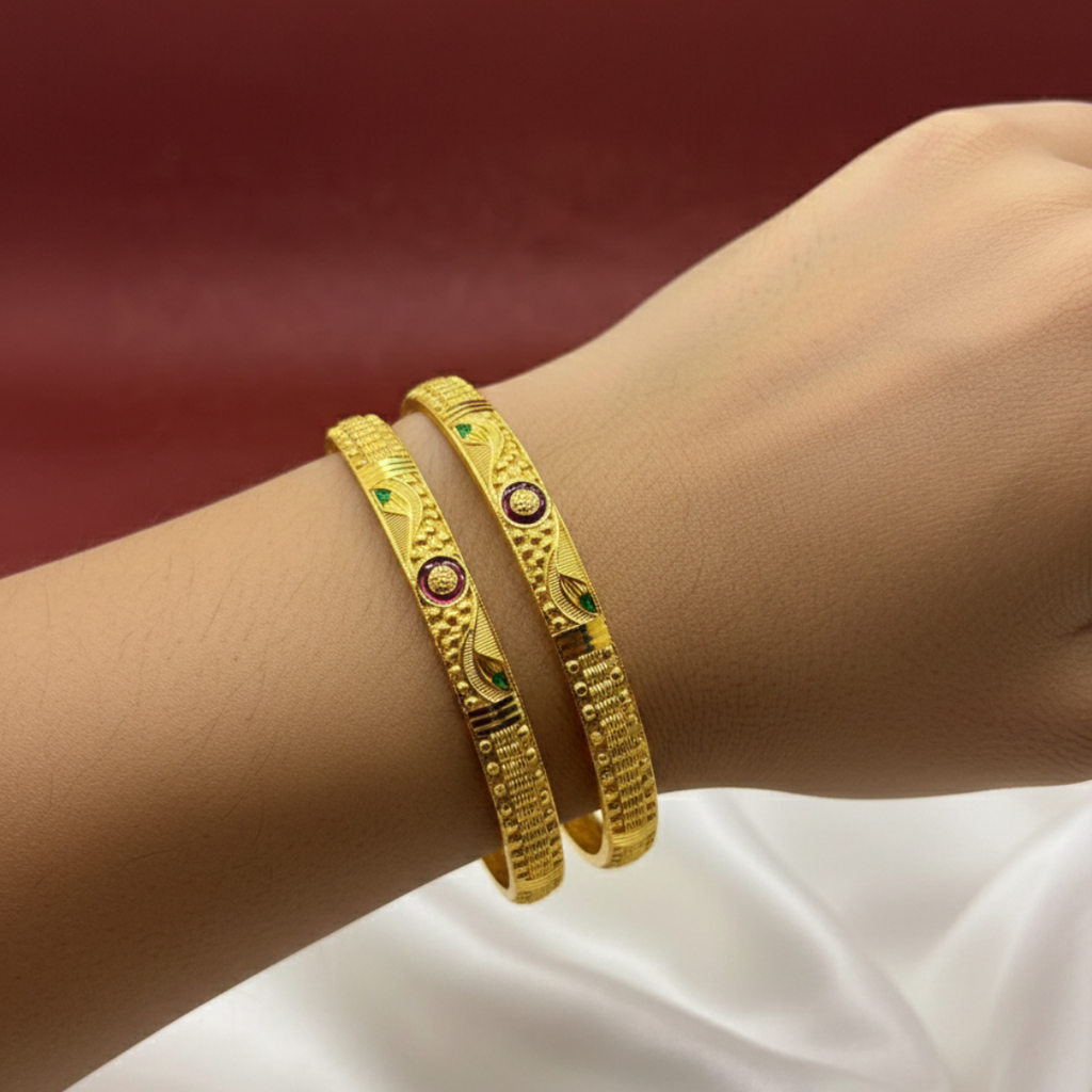 Gold Plated Bangle Set