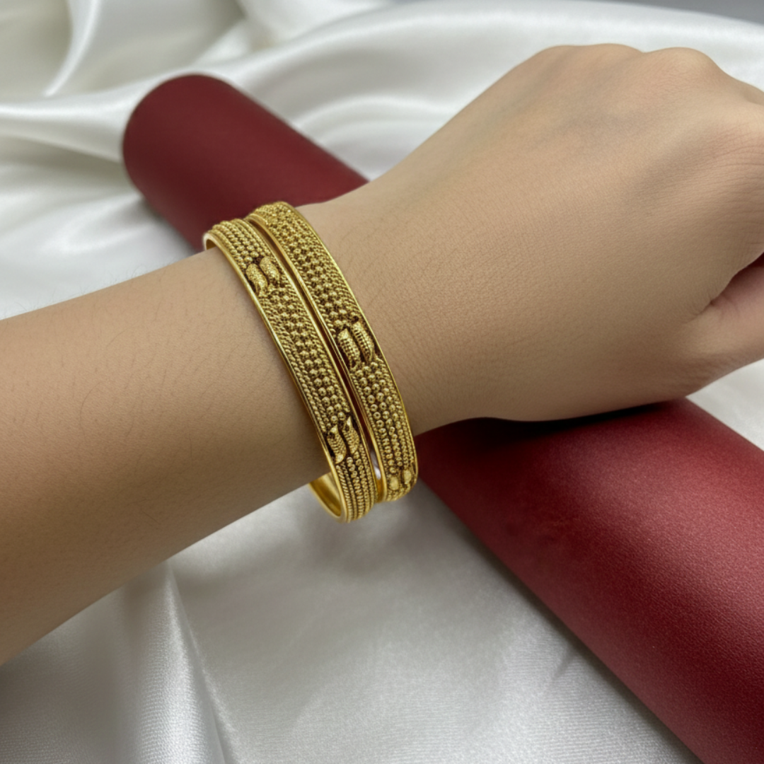 Gold Plated Bangle Set