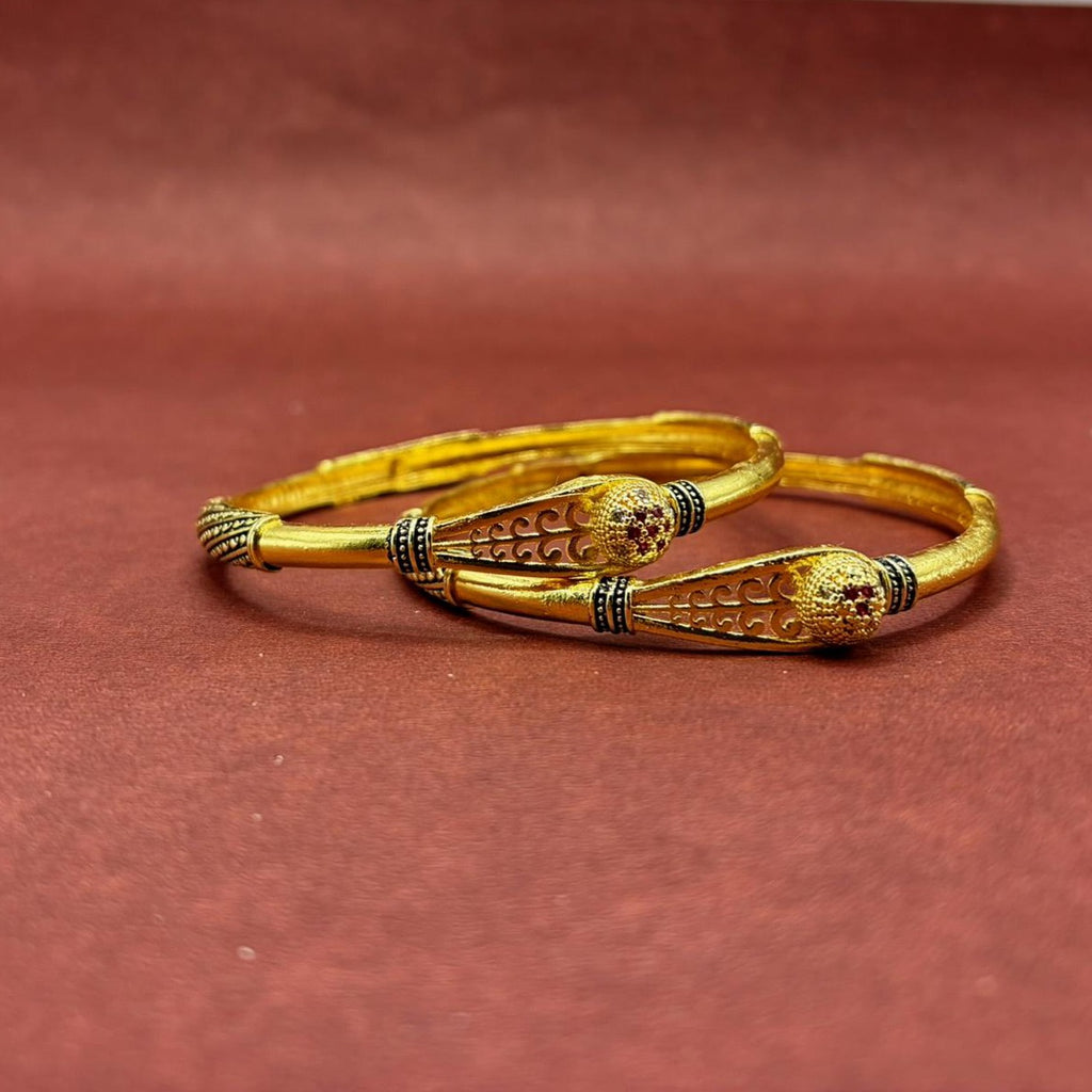 Antique Bangles with Ruby with Zircon Stone