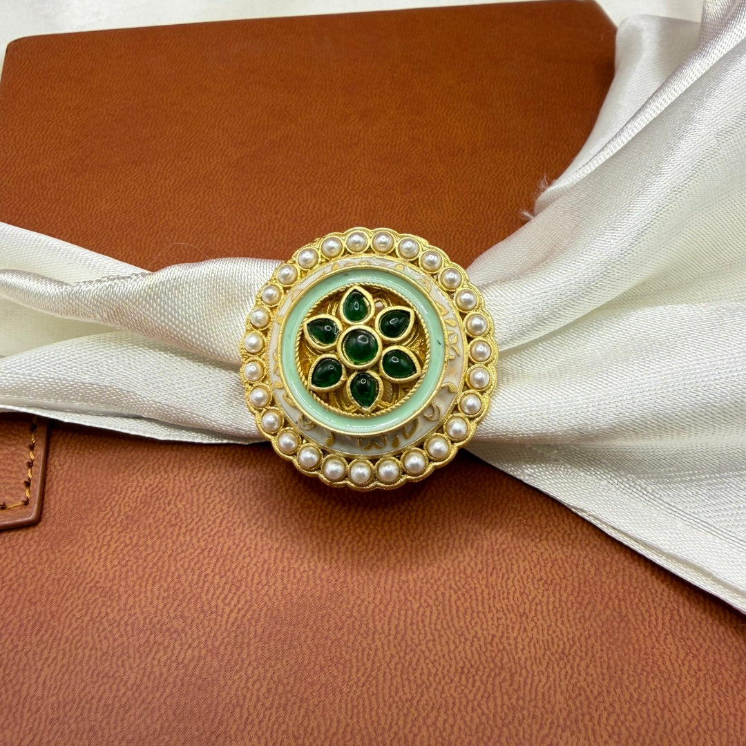 Floral designed Bold Big Size Adjustable Ring