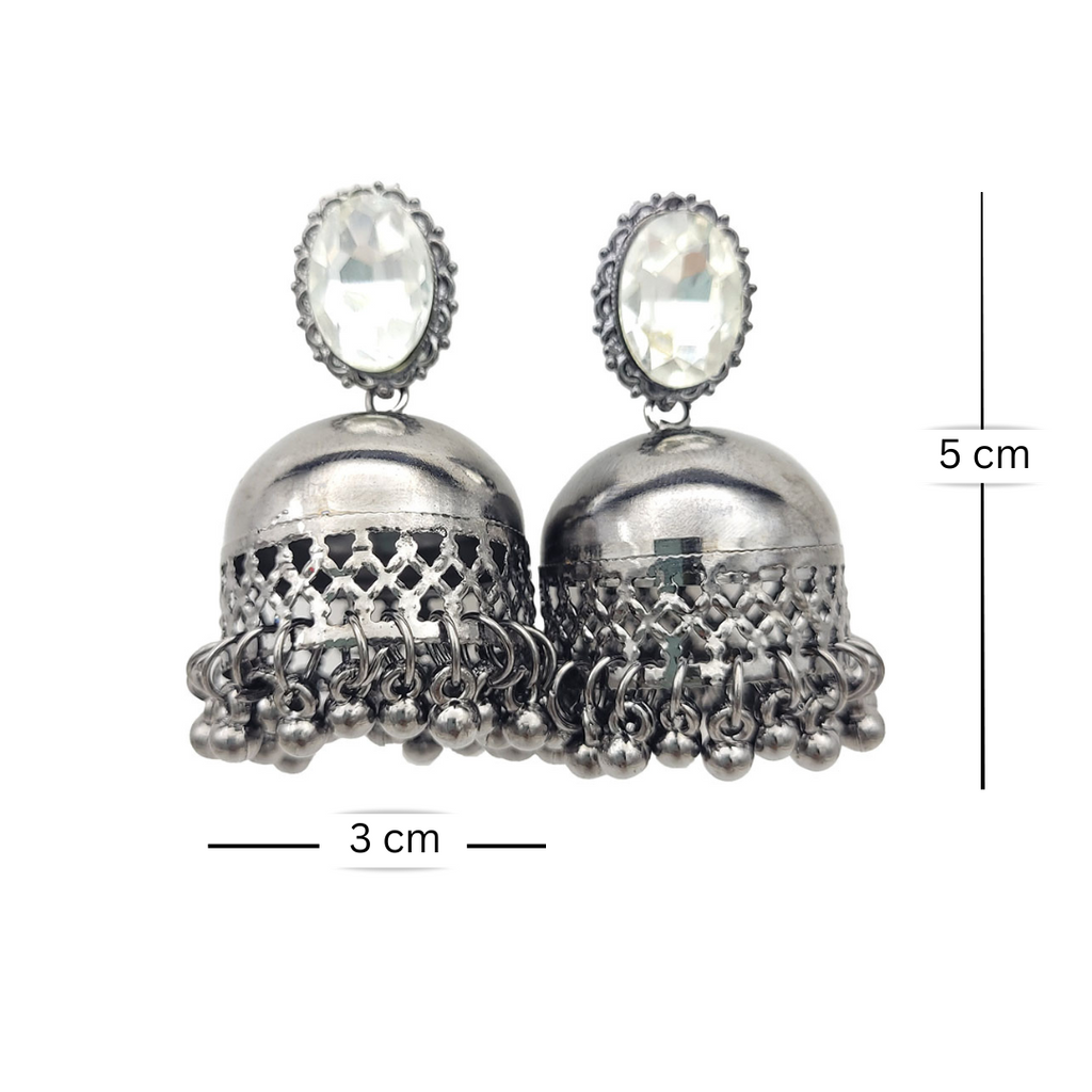 Oxidised Black Jhumki from Kallos Jewellery