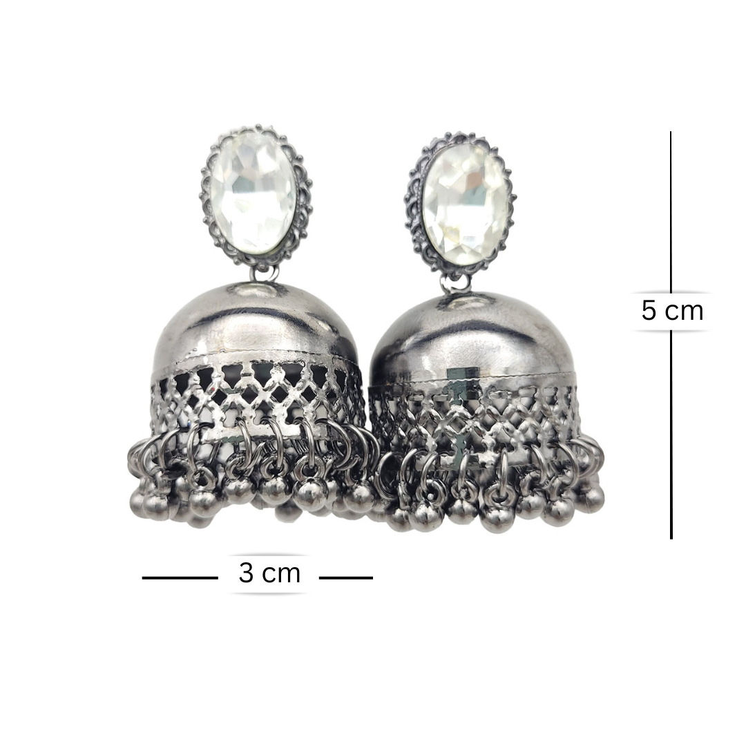 Oxidised Black Jhumki from Kallos Jewellery