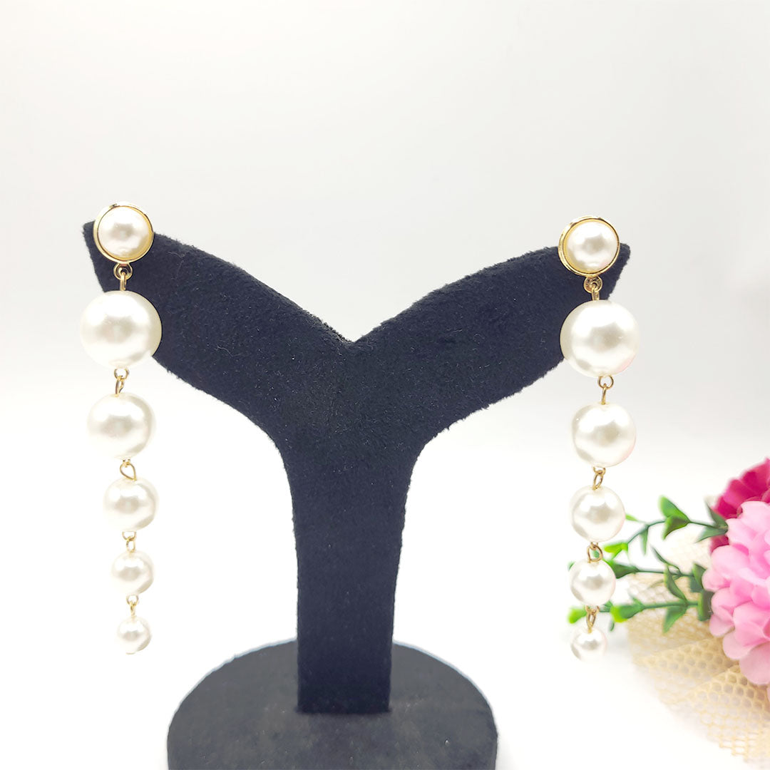 2 in 1 Adjustable Five Pearl Western Earrings