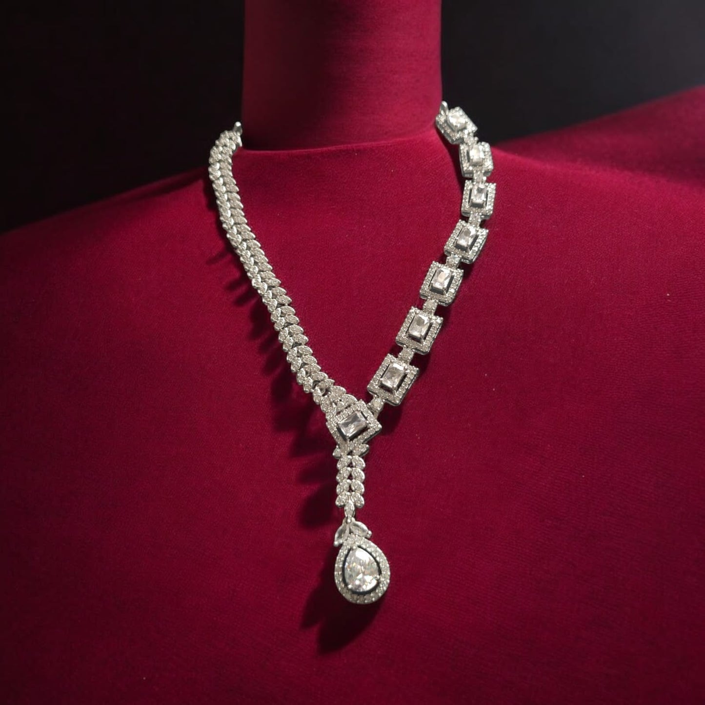 American Diamond Necklace Set